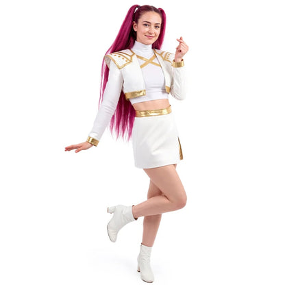 Déguisement de Chanteuse K-Pop Blanche Deluxe pour femme