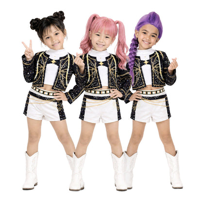 Déguisement de chanteuse K-Pop blanche Luxury pour fille