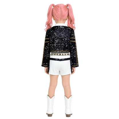 Déguisement de chanteuse K-Pop blanche Luxury pour fille