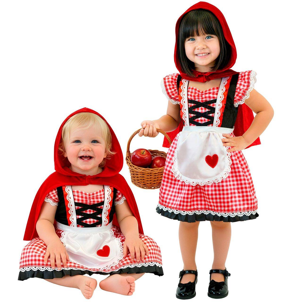 Déguisement de Petit Chaperon Rouge Cœur pour bébé