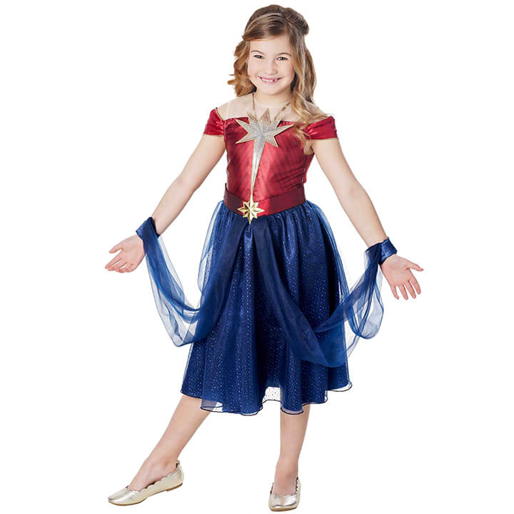 Déguisement Capitaine Marvel™ Robe pour Fille