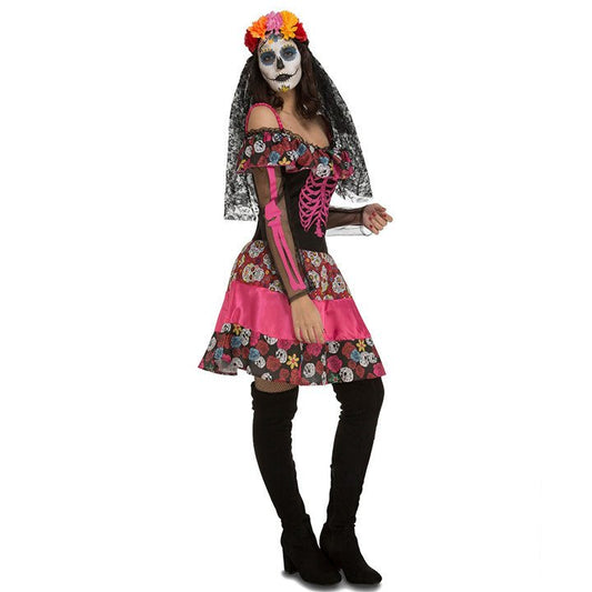 Déguisement Catrina Fuchsia pour femme