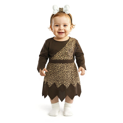 Déguisement Homme des Cavernes Léopard Os bébé