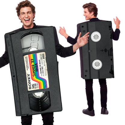 Déguisement de cassette VHS pour adulte