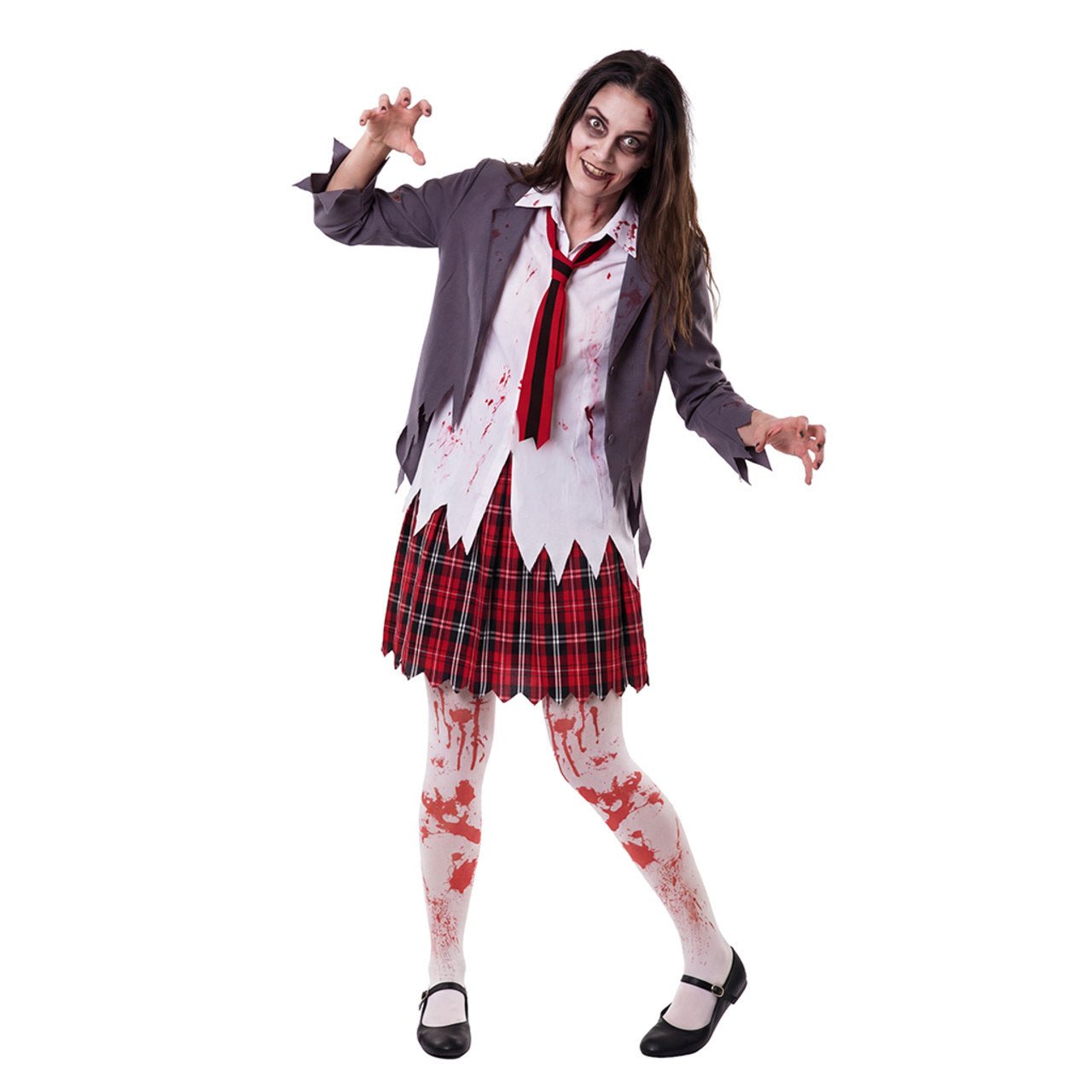 Déguisement Écolière Zombie avec Cravate femme