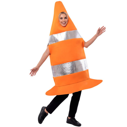 Déguisement Cône de Signalisation Orange adulte