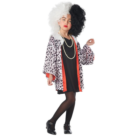 Déguisement Manteau Cruella fille