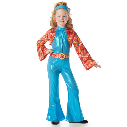 Déguisement Disco Floral Années 70 pour fille