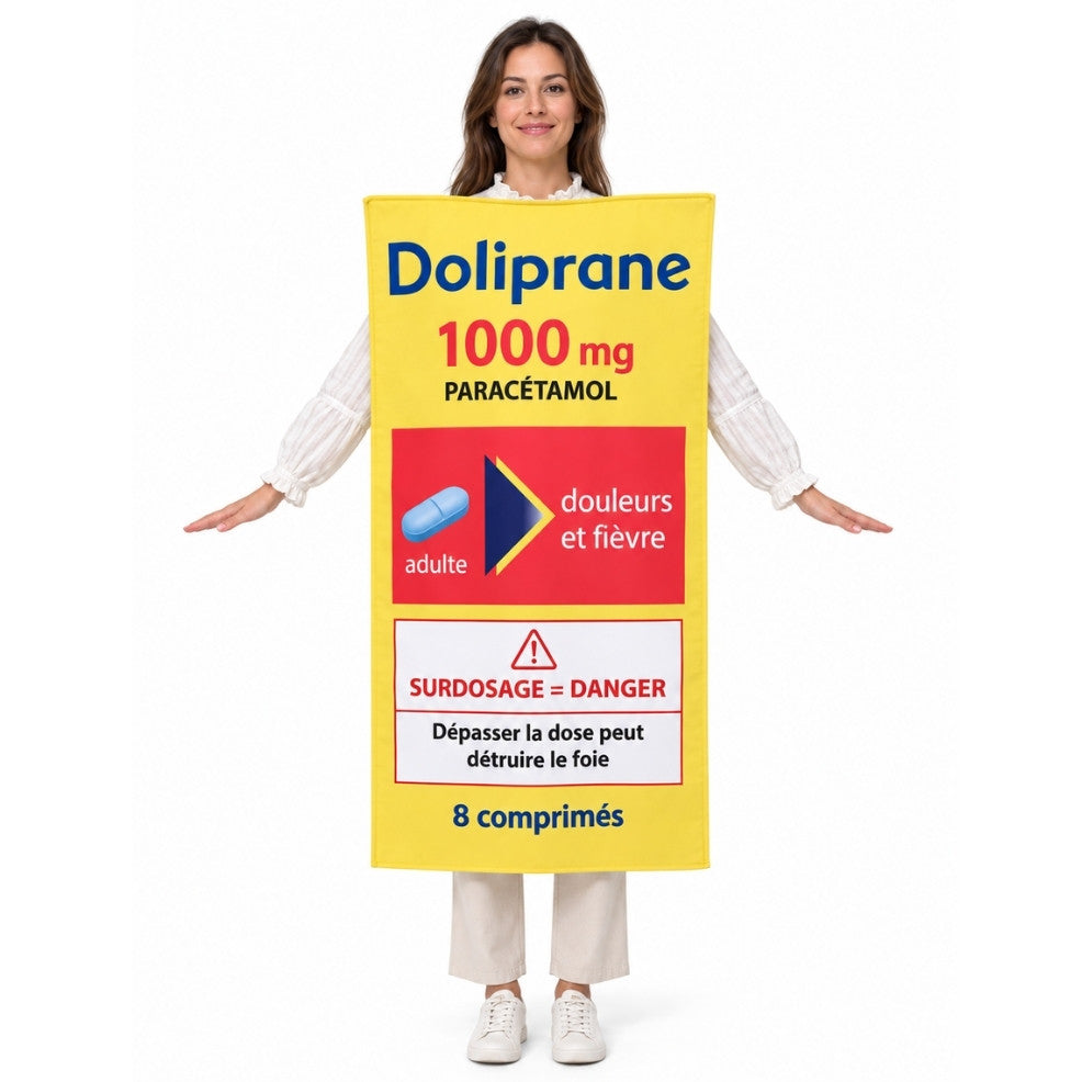 Déguisement de Doliprane Paracétamol pour adulte