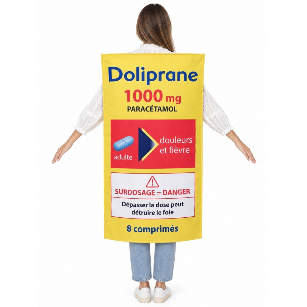 Déguisement de Doliprane Paracétamol pour adulte