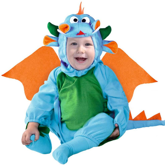 Déguisement Dragon Bleu bebé