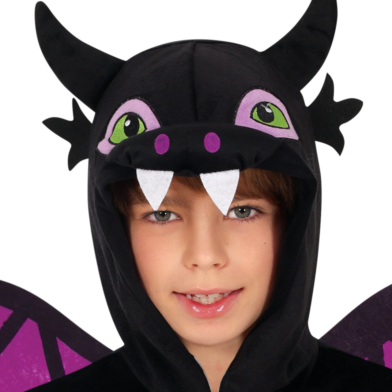 Déguisement de Dragon Noir Ailes enfant