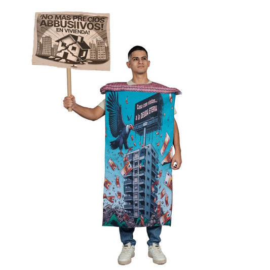 Déguisement d'Immeuble Portestation Droit au Logement pour adulte