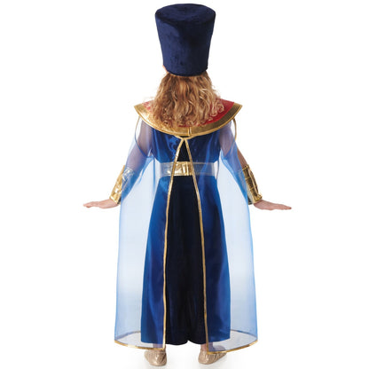 Costume de pharaon égyptien bleu pour fille