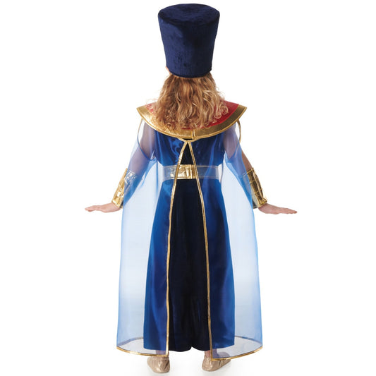 Costume de pharaon égyptien bleu pour fille
