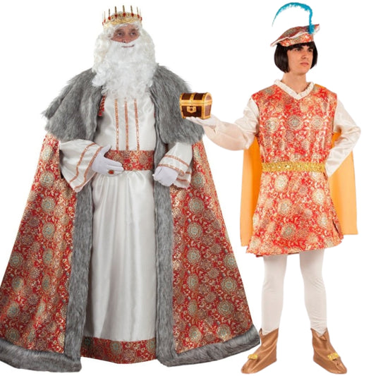 Déguisements de couple Roi Gaspard & Page Royal 