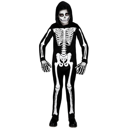 Déguisement de Squelette avec capuche Eco pour enfants