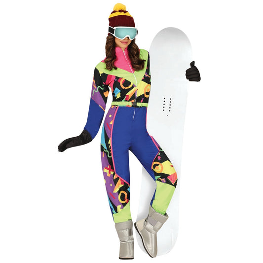 Déguisement de ski multicolore femme