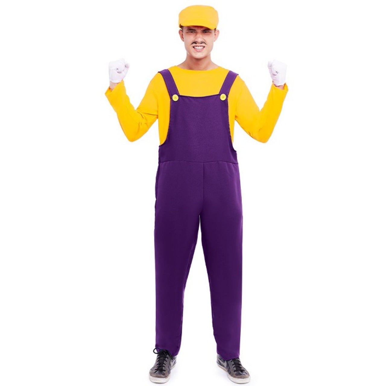 Costume de méchant plombier Wario pour adultes