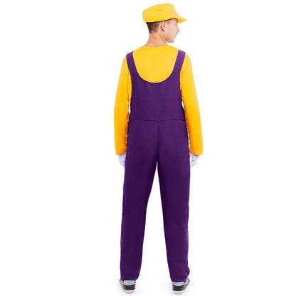 Costume de méchant plombier Wario pour adultes