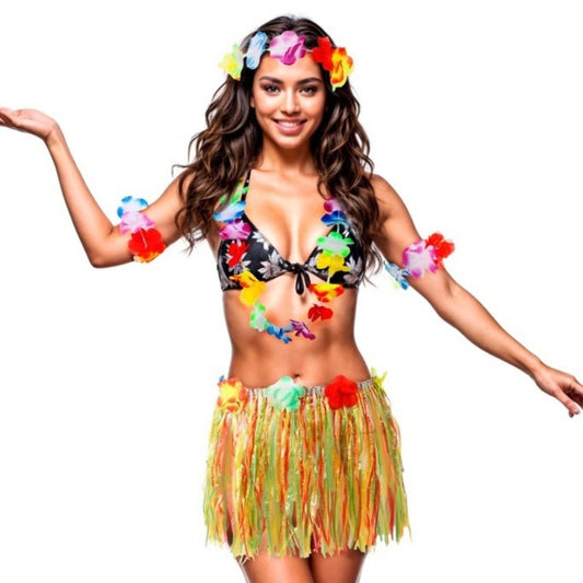 Déguisement Hawaïenne Multicolore femme