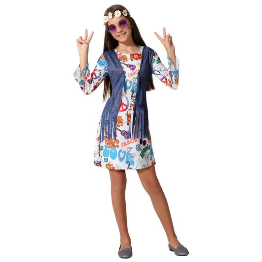 Déguisement Hippie Multicolore fille