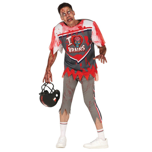 Déguisement de Joueur de Rugby Zombie Brains pour homme
