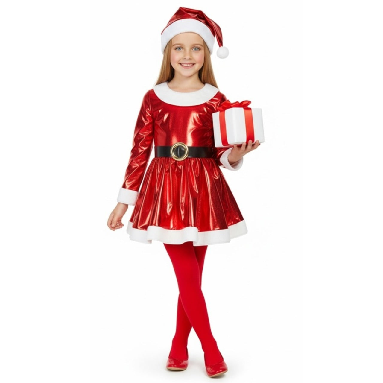 Déguisement de Mère Noël Électrique pour fille