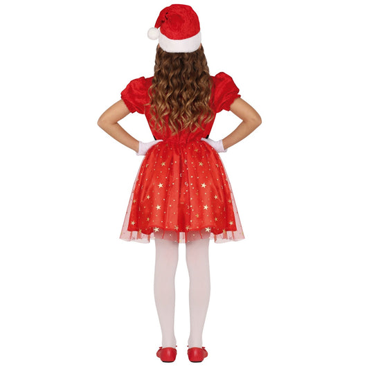 Costume de Mère Noël à paillettes pour filles