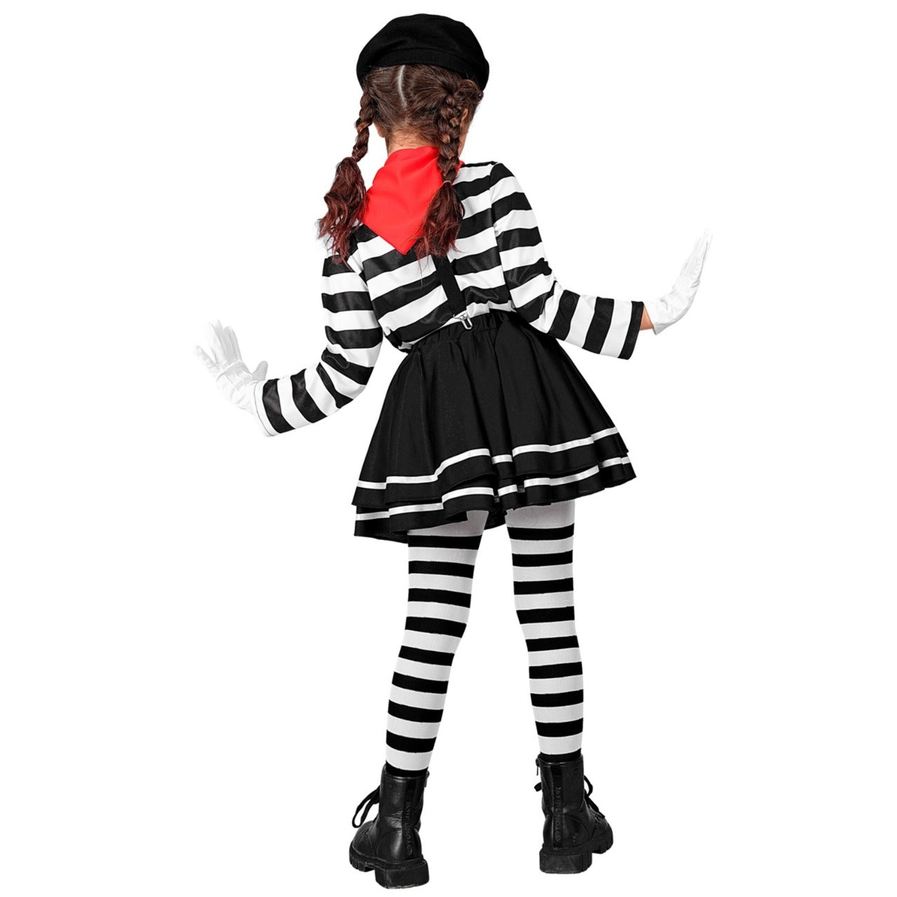 Déguisement de Mime Bicolore pour fille
