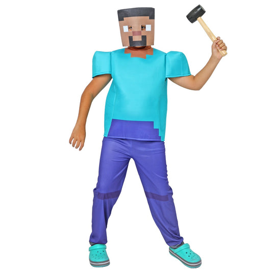 Déguisement de Minecraft bleu pour garçon