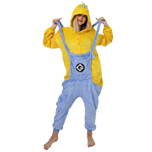 United Labels Costume Minions pour Adultes, M, Jaune Bleu, Combinaison Unisexe, Combinaison avec Capuche, Une pièce pour Carnaval Mottoparty United Labels Costume Minions pour Adultes, M, Jaune Bleu, Combinaison Unisexe, Combinaison avec Capuche, Une pièce pour Carnaval Mottoparty
