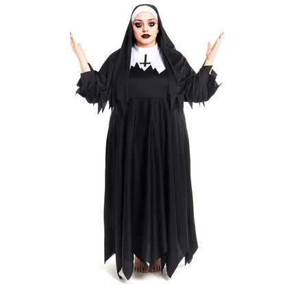 Déguisement de Nonne Zombie Plus pour femme