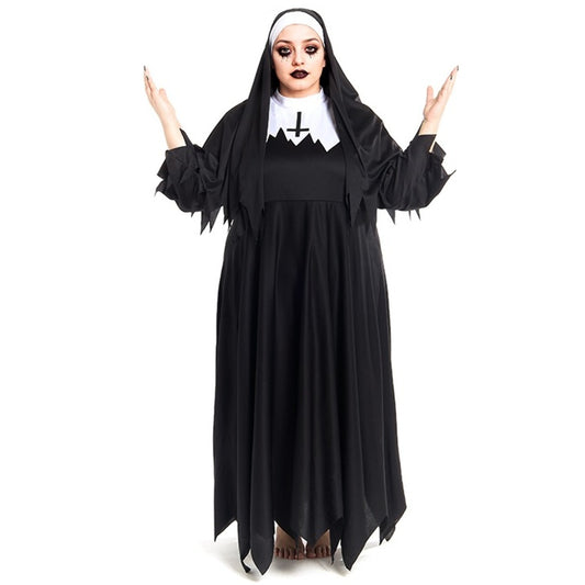 Déguisement de Nonne Zombie Plus pour femme