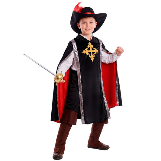 Déguisement Mousquetaire Noir enfant