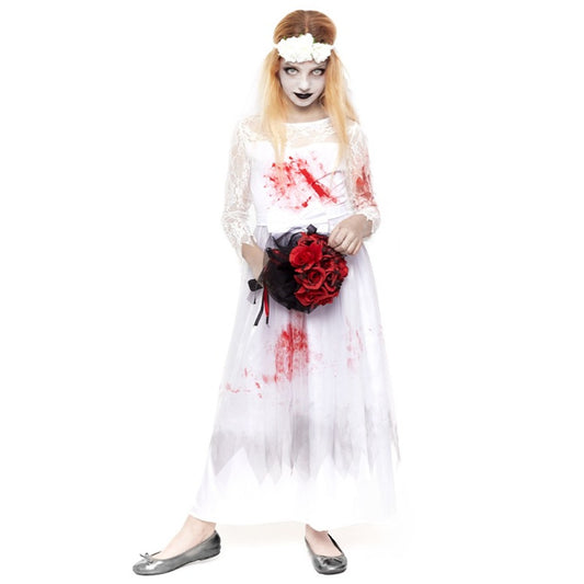 Déguisement Mariée Zombie Sanglante fille