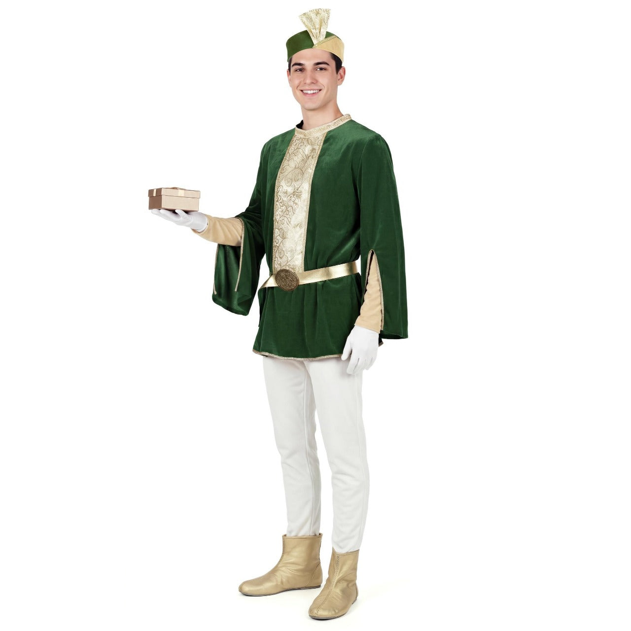 Déguisement Page Royal Vert Deluxe adulte