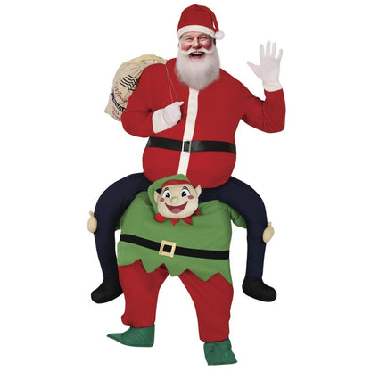 Déguisement de Père Noël sur Elfe pour adulte