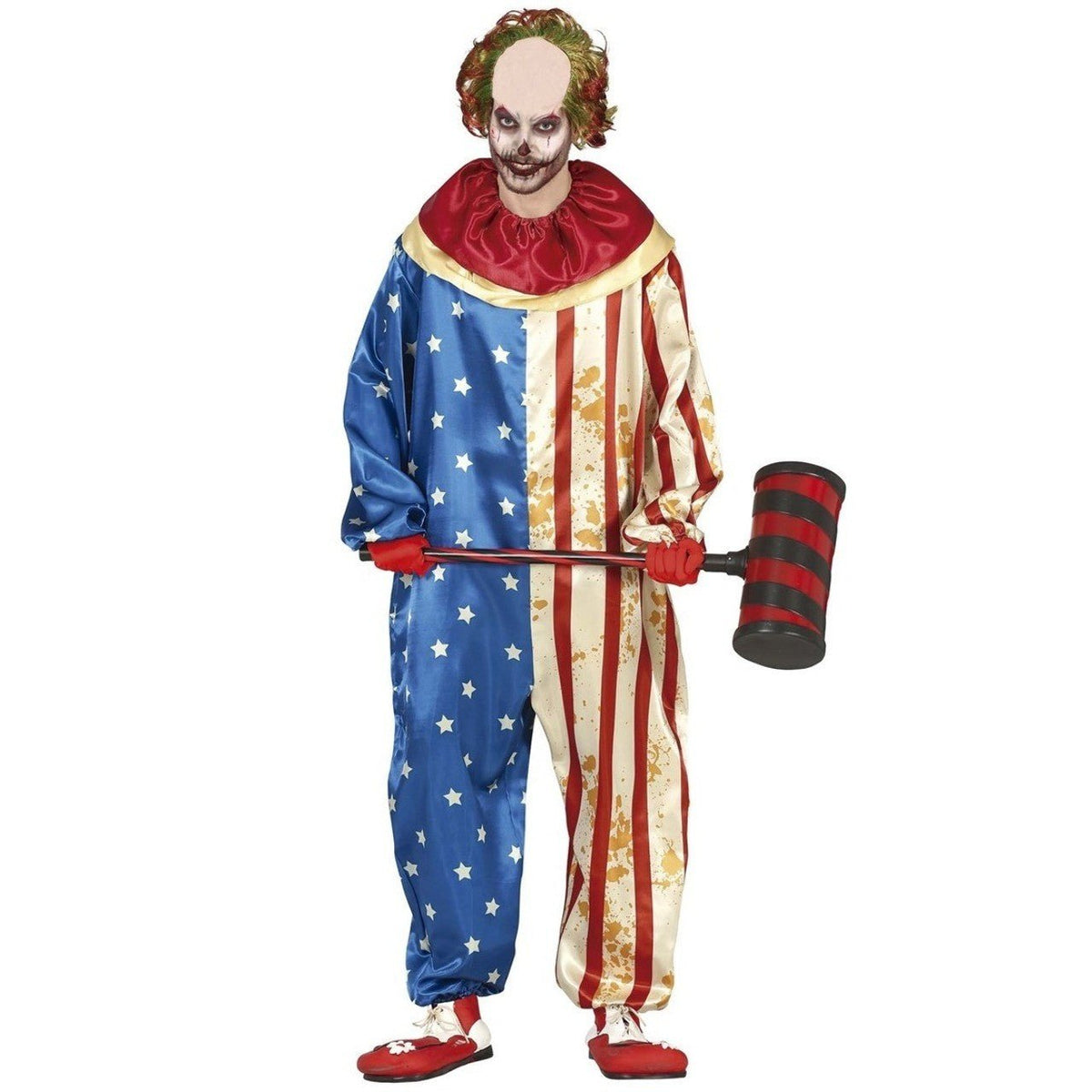 Calva De Payaso Rojo Fiestas Guirca - Perruque Crâne Clown Halloween Et Carnaval Taille Unique