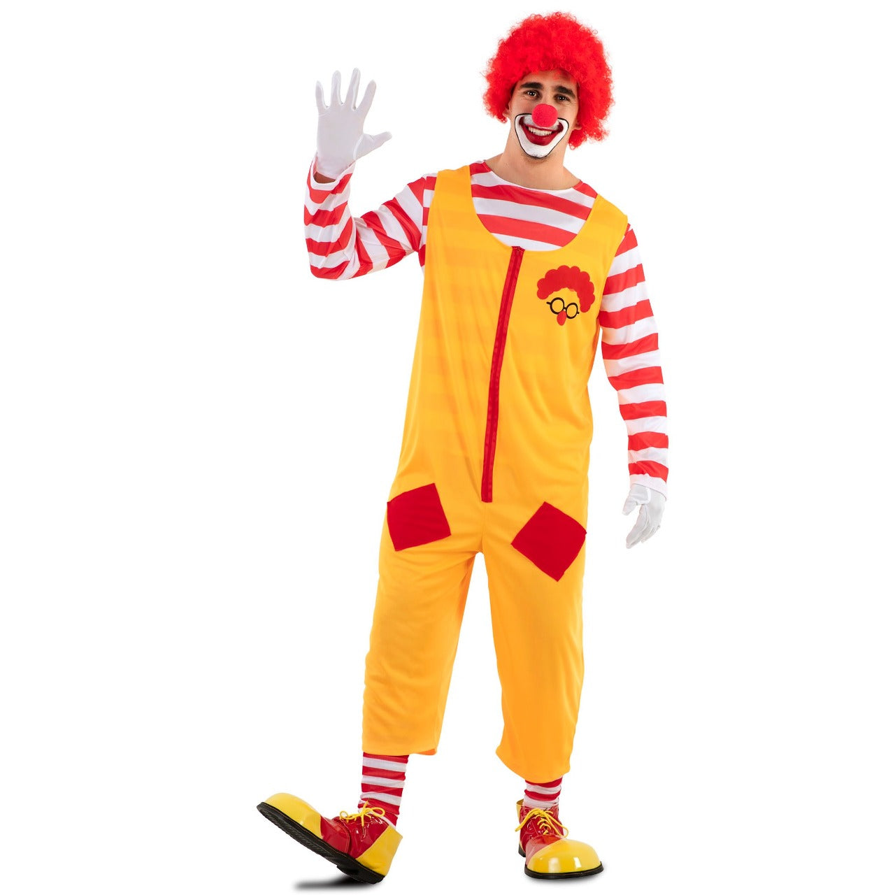 Déguisement Clown Burger Jaune adulte