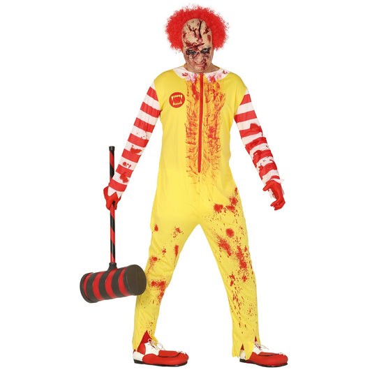 Déguisement Clown Burger Sanglant Jaune homme