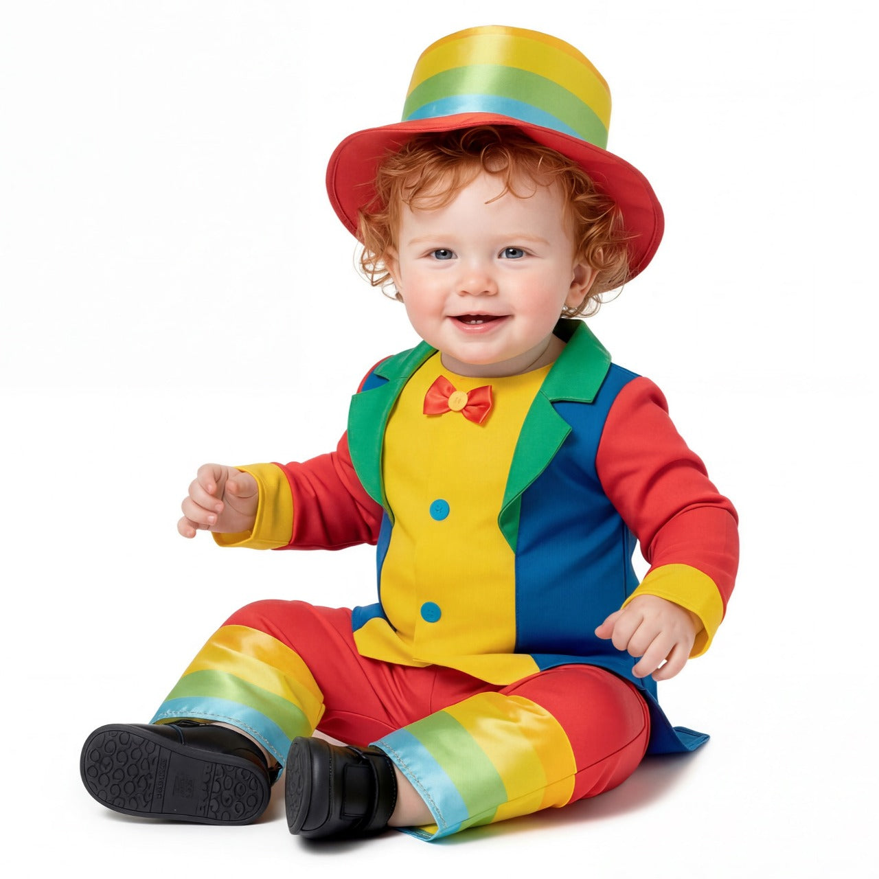 Déguisement de clown multicolore pour bébé