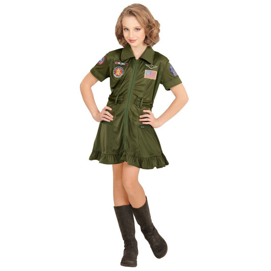 Déguisement de pilote de combat pour fille