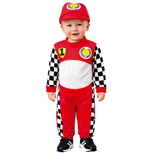 Déguisement Pilote de Formule 1 à carreaux bébé