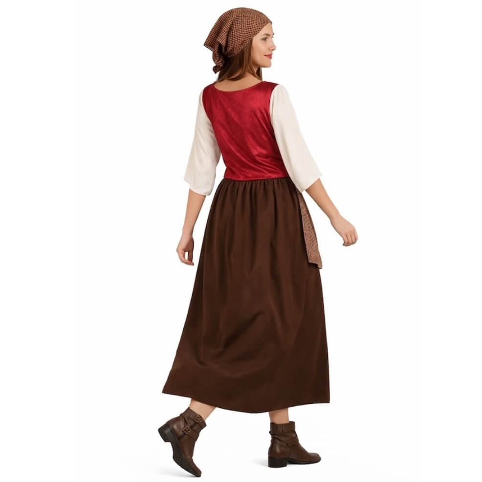 Déguisement Aubergiste Marron femme