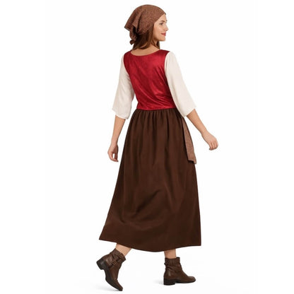 Déguisement Aubergiste Marron femme