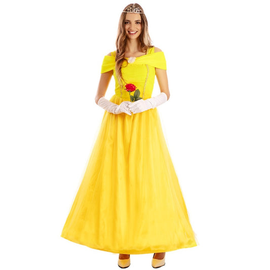 Déguisement de Princesse Jaune pour femme
