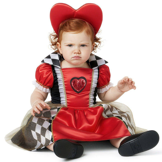 Déguisement Reine de Cœurs Rouge bébé