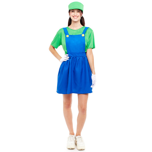 Casquette de déguisement Super Luigi pour femme