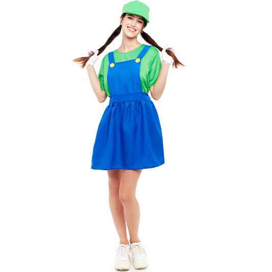 Casquette de déguisement Super Luigi pour femme